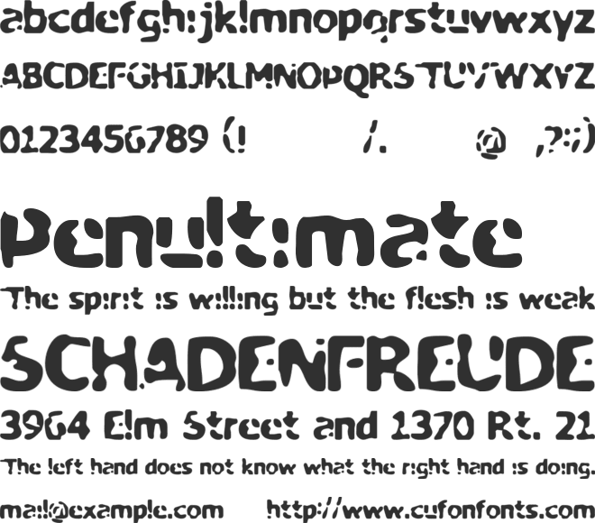 My Biopsy font preview
