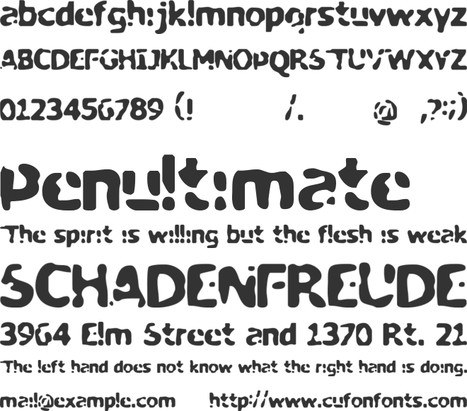 My Biopsy font preview