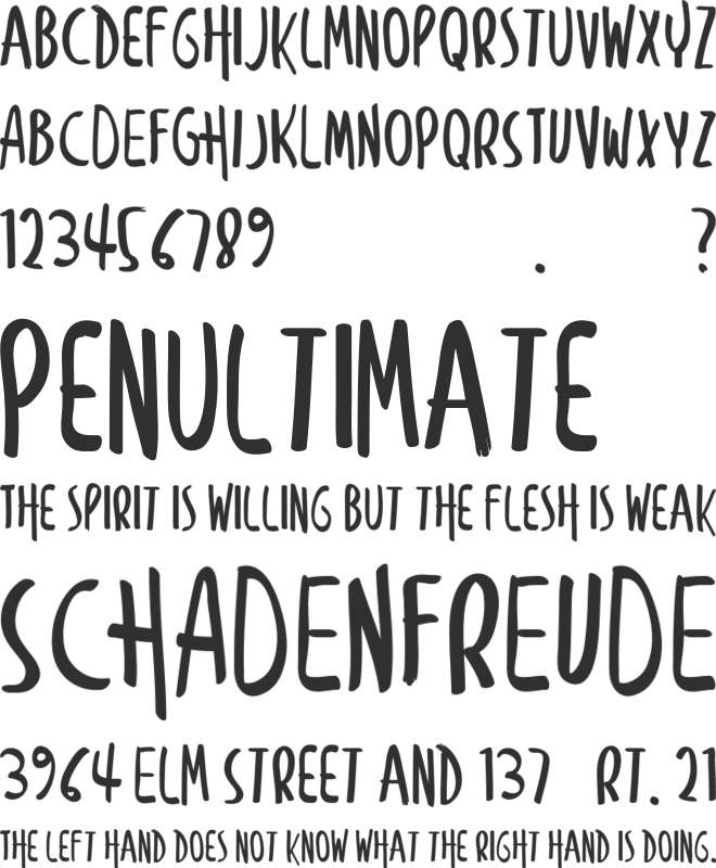 Snicker Snack font preview