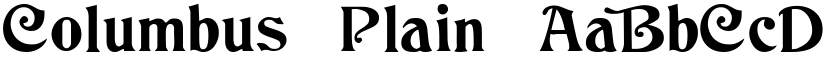 Columbus (Plain) font
