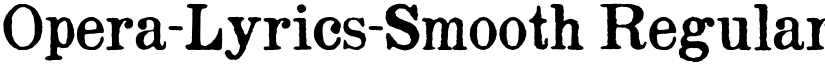Opera-Lyrics-Smooth Regular font