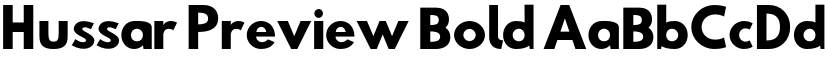 Hussar Preview Bold font