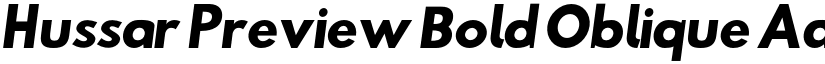 Hussar Preview Bold Oblique font