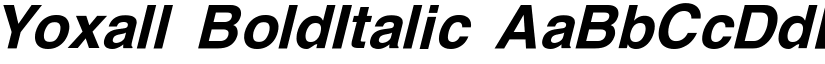Yoxall BoldItalic font