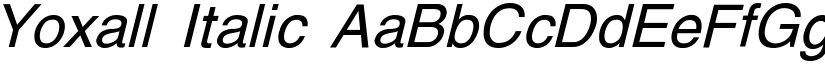 Yoxall Italic font