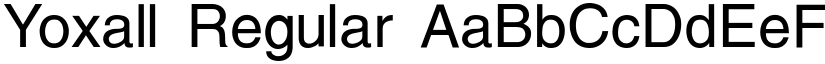Yoxall Regular font