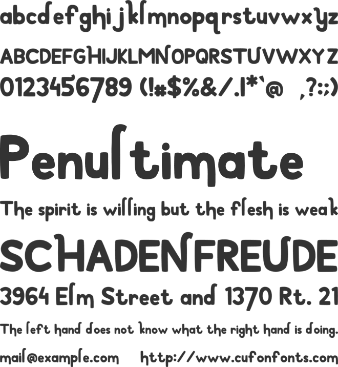 Birthday Boy font preview