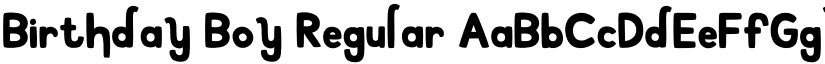 Birthday Boy Regular font
