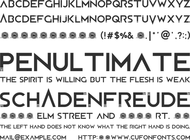 Disengaged font preview