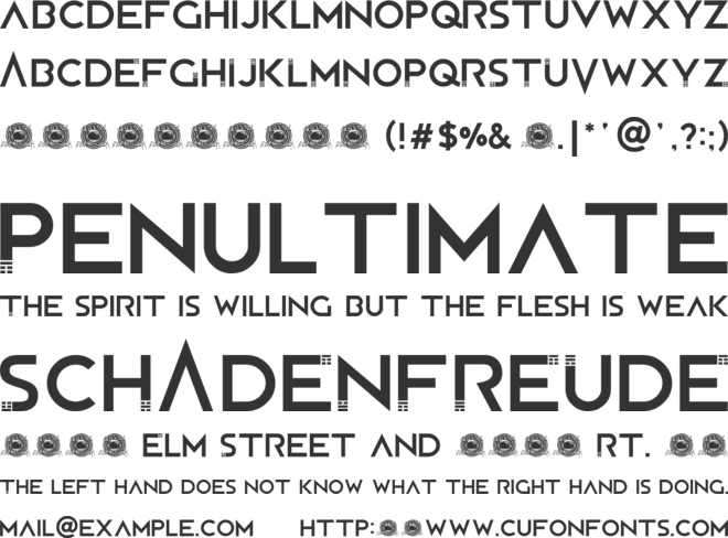 Disengaged font preview