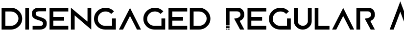 Disengaged Regular font