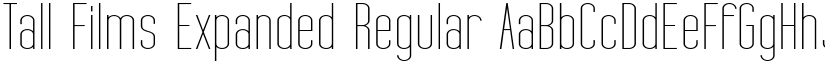 Tall Films Expanded Regular font