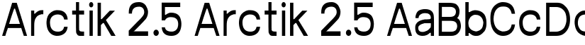 Arctik 2.5 Arctik 2.5 font
