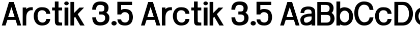 Arctik 3.5 Arctik 3.5 font