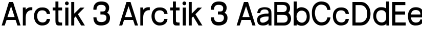 Arctik 3 Arctik 3 font