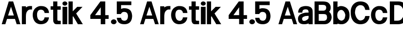 Arctik 4.5 Arctik 4.5 font