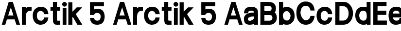 Arctik 5 Arctik 5 font