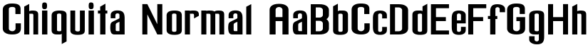 Chiquita Normal font