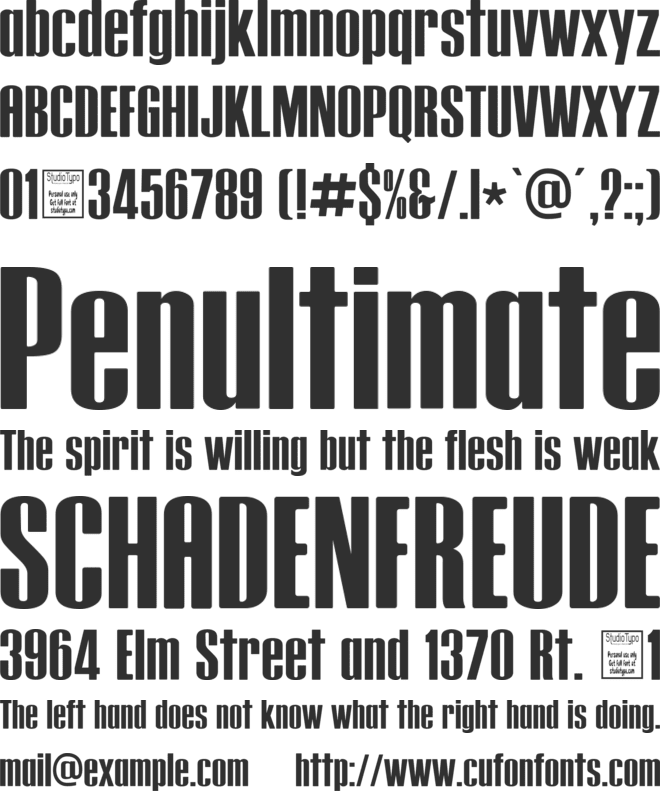 Tipo PRESS font preview