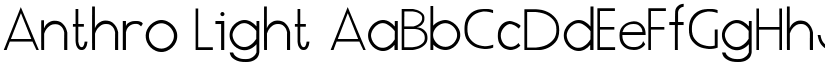 Anthro Light font