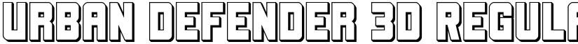 Urban Defender 3D Regular font