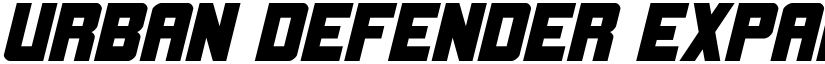 Urban Defender Expanded Italic Expanded Italic font