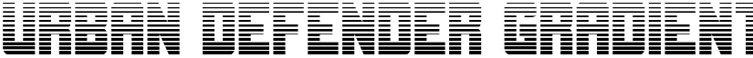 Urban Defender Gradient Regular font