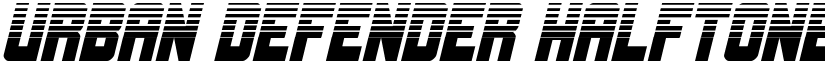 Urban Defender Halftone Italic Italic font