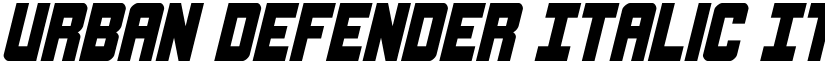 Urban Defender Italic Italic font