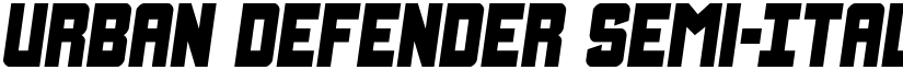 Urban Defender Semi-Italic Semi-Italic font