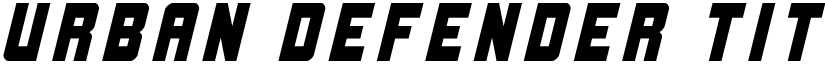 Urban Defender Title Italic Italic font