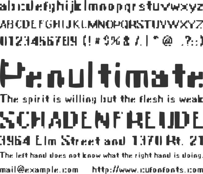 Apocalypse Fax font preview