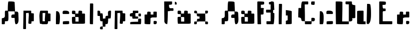 ApocalypseFax font