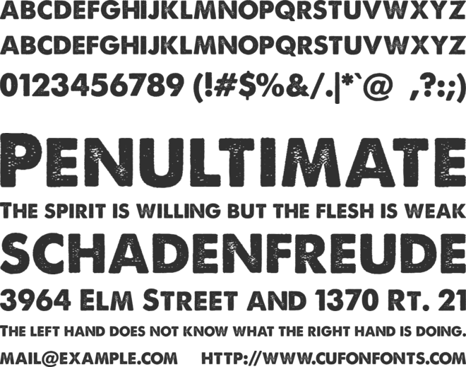 A Love of Thunder font preview