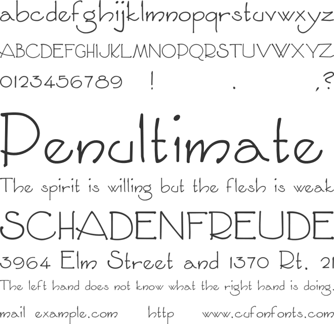 Sycamore Sans font preview