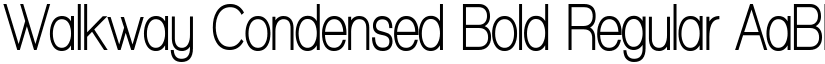 Walkway Condensed Bold Regular font
