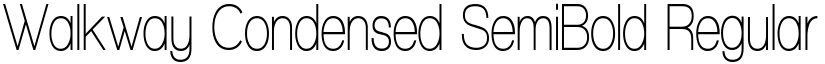 Walkway Condensed SemiBold Regular font