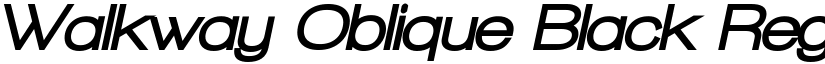 Walkway Oblique Black Regular font