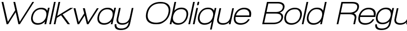 Walkway Oblique Bold Regular font