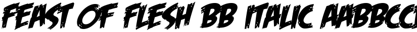 Feast of Flesh BB Italic font