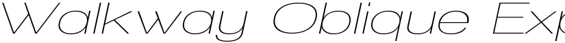 Walkway Oblique Expand Regular font