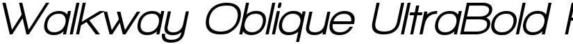 Walkway Oblique UltraBold Regular font