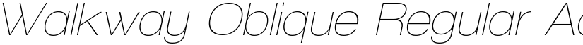 Walkway Oblique Regular font