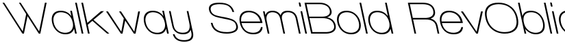 Walkway SemiBold RevOblique Regular font