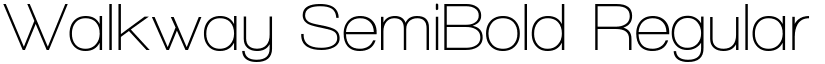 Walkway SemiBold Regular font