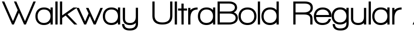 Walkway UltraBold Regular font