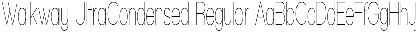 Walkway UltraCondensed Regular font
