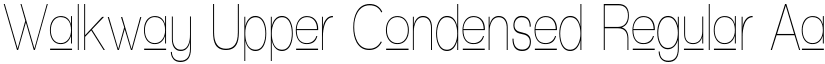 Walkway Upper Condensed Regular font