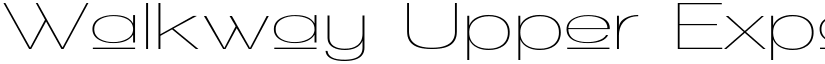 Walkway Upper Expand Regular font