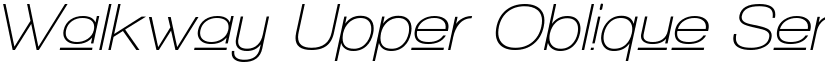 Walkway Upper Oblique SemiBold Regular font